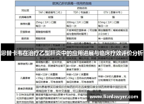 恩替卡韦在治疗乙型肝炎中的应用进展与临床疗效评价分析